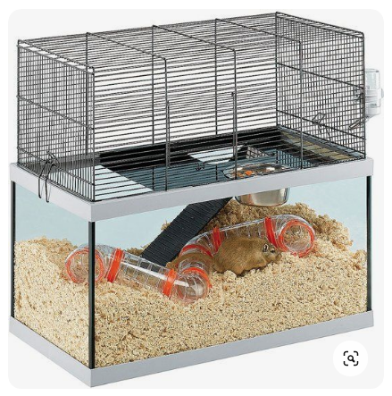 hamster cage with tank topper ferplast